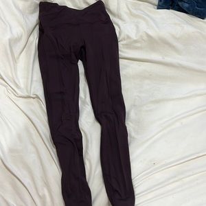 Purple fleece lined lululemon leggings